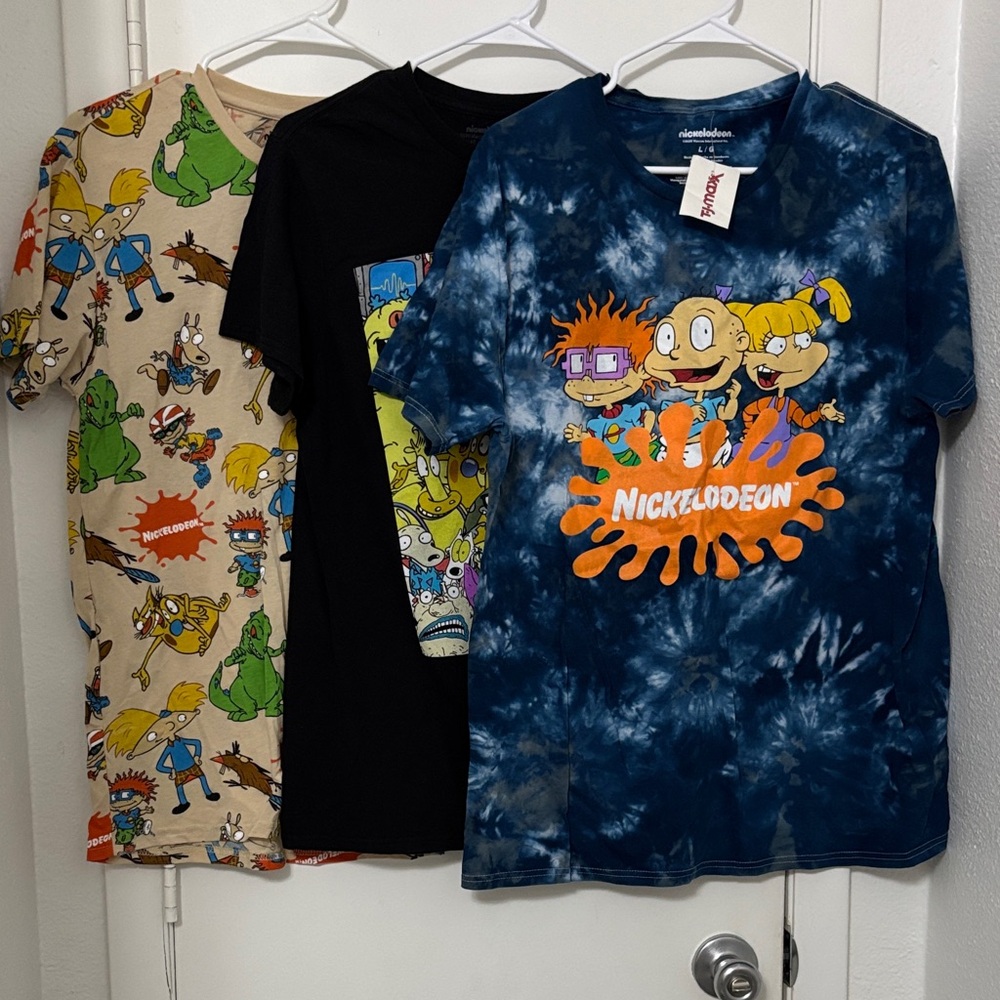 Nickelodeon Kids Shirts - Cream, Black, Blue